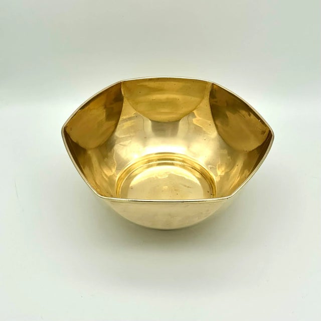 Mid-Century Modern Mid 20th Century Hexagon Brass Bowl For Sale - Image 3 of 5