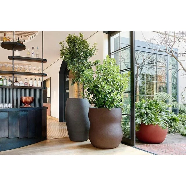 Stone Pebble Small Brown Planter by Indigenus For Sale - Image 7 of 13