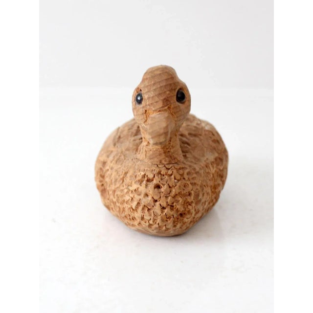 Vintage Hand-Carved Wooden Duck For Sale - Image 4 of 11