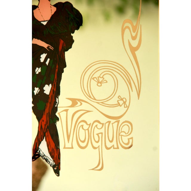 Vintage Vogue Advertising Wall Mirror, Italy, 1970s For Sale - Image 6 of 11