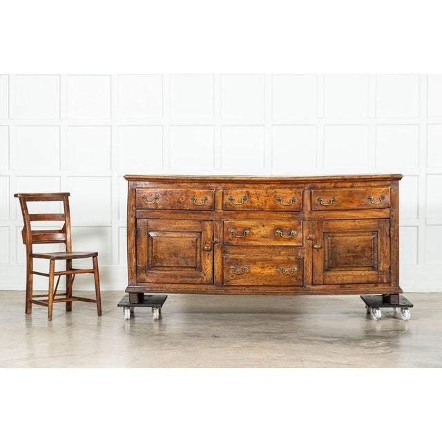 Mid 18th Century 18thc English Vernacular Elm Dresser, 1760s For Sale - Image 5 of 18