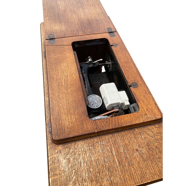Vintage Singer Treadle Sewing Machine, 1950 For Sale - Image 13 of 14