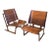 1960s Hans Juergens Deco House Walnut Sled Lounge Chairs - Set of 2 For Sale