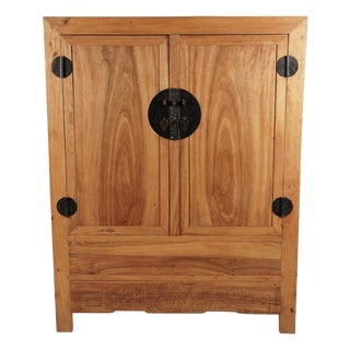 Late 20th Century Large Chinese Carved Camphorwood Cabinet For Sale