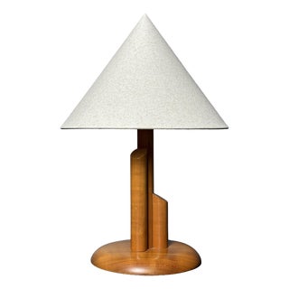 Mid-Century Modern Scandinavian Pine Skyscraper Table Lamp, 1970s For Sale