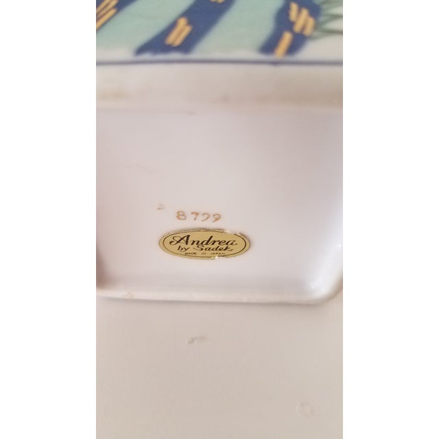 2000 - 2009 Andrea Sadek Japanese Floral Hand Painted Porcelain Vase For Sale - Image 5 of 6