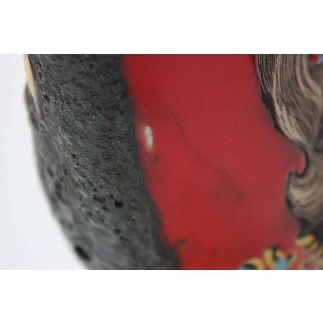 Mid Century Italian Modern San Marino Fat Lava Ceramic and Enamel Pitcher For Sale - Image 10 of 13