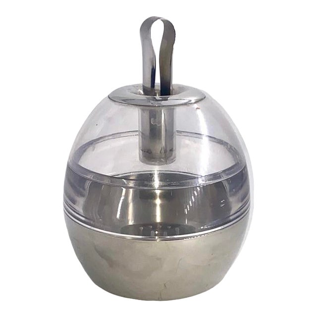 Vintage 1970s Crate & Barrel "Metro" Space Age Ice Bucket — Made in Italy For Sale