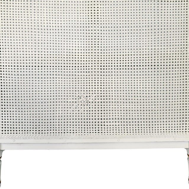 Mid-Century French Louis XVI Style Creme Peinte & Gilt Twin Cane Beds - A Pair For Sale - Image 15 of 18