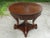 Stylish Walnut Demi-lunes with ebony accents. Splendid as matching & flanking side tables or round entry table. Patterned...