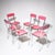 Pink Formica Dining Set of Table and Chairs, Italy, 1960s, Set of 7 For Sale - Image 6 of 12
