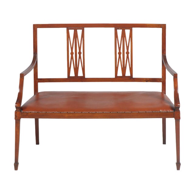Art Nouveau Walnut Sofa from Jakob & Joseph Kohn For Sale - Image 3 of 12