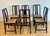 Mid-Century Modern Black Lacquered and Cane Chairs from Montina S.P.A., 1960, Set of 6 For Sale - Image 3 of 14