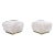 Vintage Oversized Shearling Ottomans / Stools by Marge Carson, 1980s For Sale