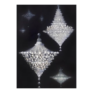 Modernist Phosphorescent Chandelier Print on Canvas For Sale