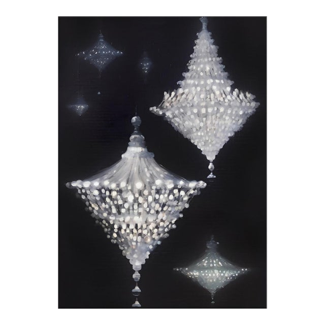 Modernist Phosphorescent Chandelier Print on Canvas For Sale