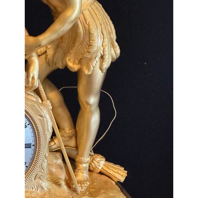 Clock 1830 French Louis Philippe Gold Ormolu Bronze Antique For Sale - Image 9 of 18