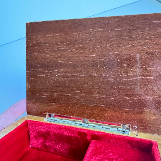 Sorrento Reuge Music Box Italian Burlwood Rose Flower Inlay Swiss Movement For Sale - Image 12 of 12