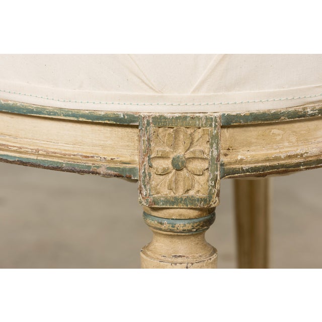 Antique French Louis XVI Style Lyre Back Painted Dining Chairs - Set of 6 For Sale - Image 12 of 18