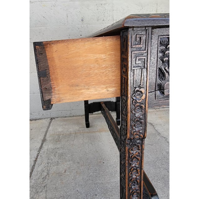 Highly Carved Alter / Console Table From Shanghai For Sale - Image 13 of 18
