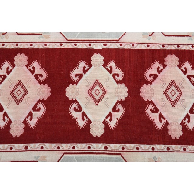 1970s Vintage Turkish Hand-Knotted Wool Cotton Beige Area Rug For Sale - Image 11 of 12