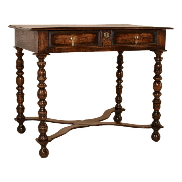 Late 17th/Early 18th Century English Oak Side Table For Sale