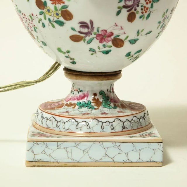 A 19th Century French Samson Famille Rose Porcelain Lamp For Sale - Image 9 of 10