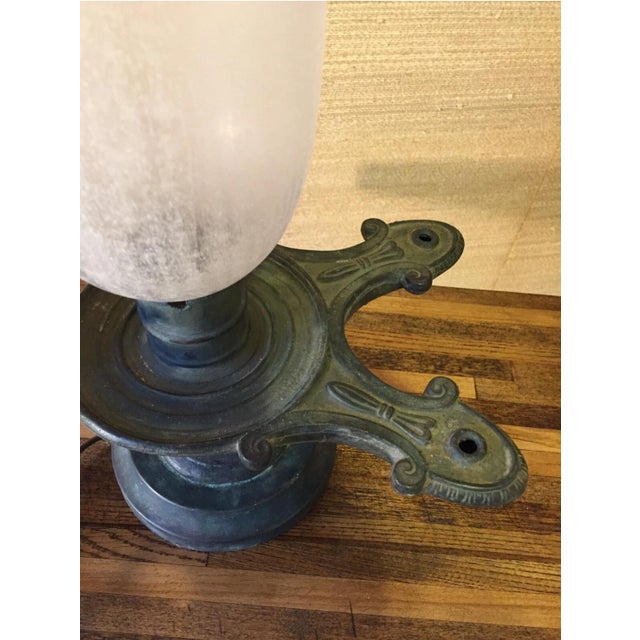 19th Century Roman Style Oil Lamp Converted to Electric Lamp For Sale - Image 4 of 4