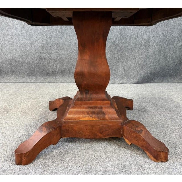 19th Century Flamed Mahogany Marble Top Center Table For Sale - Image 11 of 11