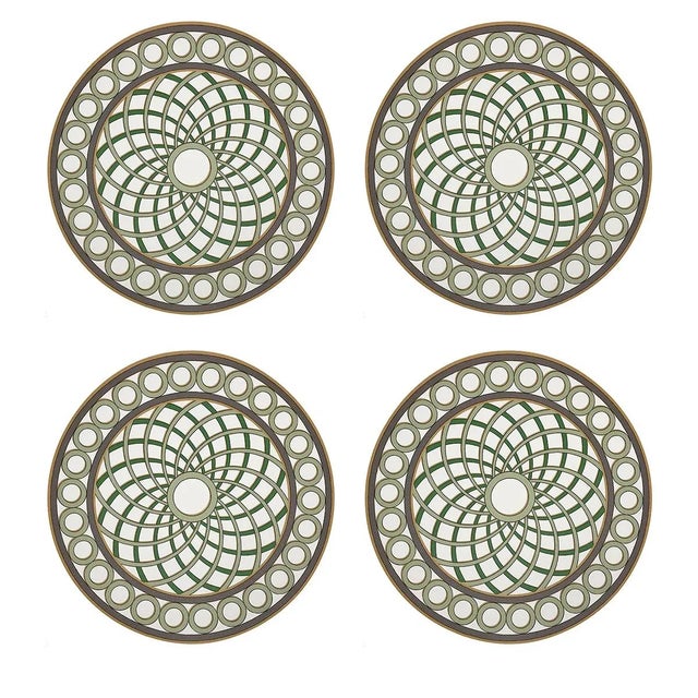 Contemporary TC Treillage Gold, 16" Round Pebble Placemats, Set of 4 For Sale - Image 3 of 3