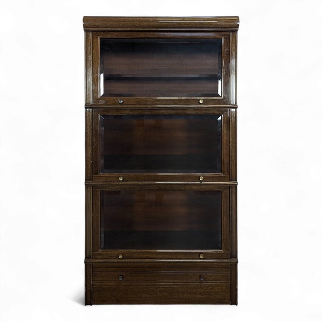 Brown Vintage Mahogany Display Cabinet For Sale - Image 8 of 8
