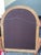 Wood Vintage Brass Arched Mirror For Sale - Image 7 of 12
