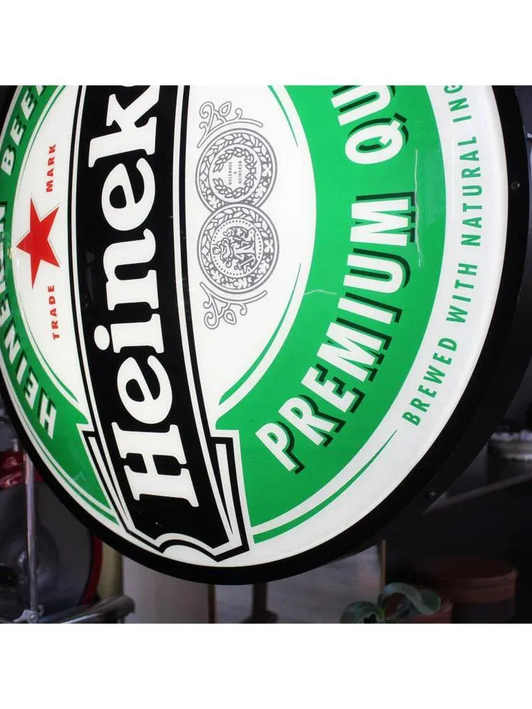 【MK様】【専用リクエスト】 Heineken 壁掛けサイン LED看板 Double-Sided Heineken Illuminated Sign, 1980s | Chairish
