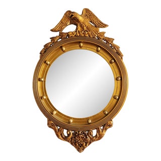Vintage American Federal Style Convex Mirror For Sale