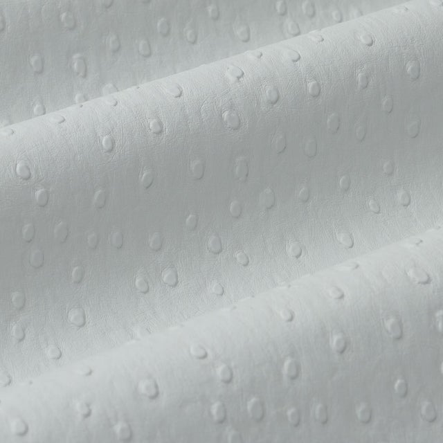 Traditional Sample - Schumacher Ostrich Vegan Leather Fabric In Fog For Sale - Image 3 of 5