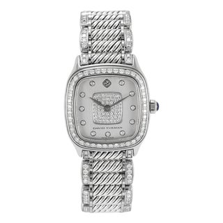 Ladies David Yurman Thoroughbred 31mm T304-XSST Diamond Steel Quartz Watch For Sale