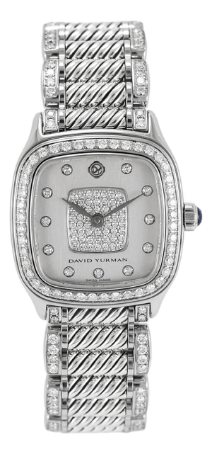 Ladies David Yurman Thoroughbred 31mm T304-XSST Diamond Steel Quartz Watch
