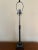Candlestick Style Adjustable Height Library Lamp in Black With Brass Accents by Restoration Hardware For Sale - Image 10 of 12