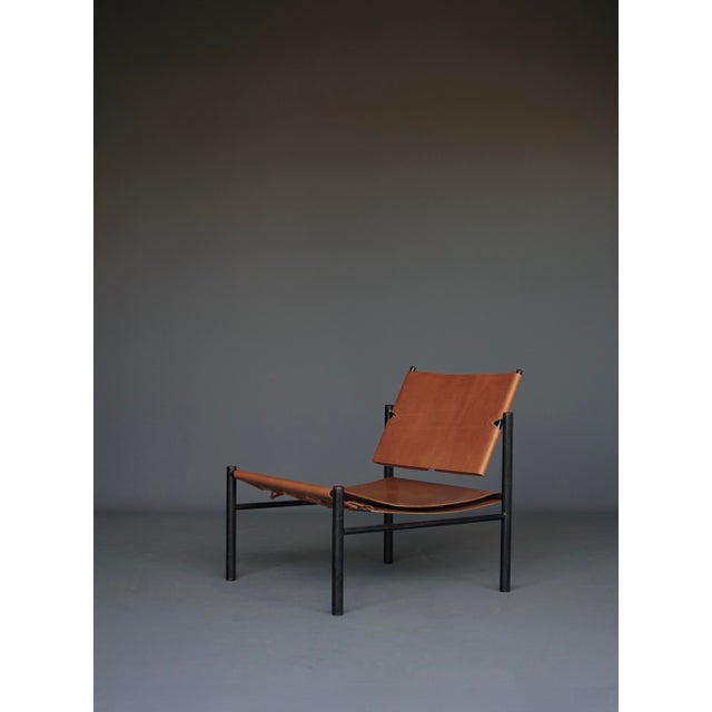 Mid-Century Modern Lounge Chair in Metal and Leather from Wim den Boon, 1960s For Sale - Image 3 of 18