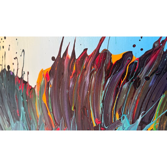 2000 - 2009 Large Vincent Golshani Contemporary Coastal Abstract Painting For Sale - Image 5 of 7