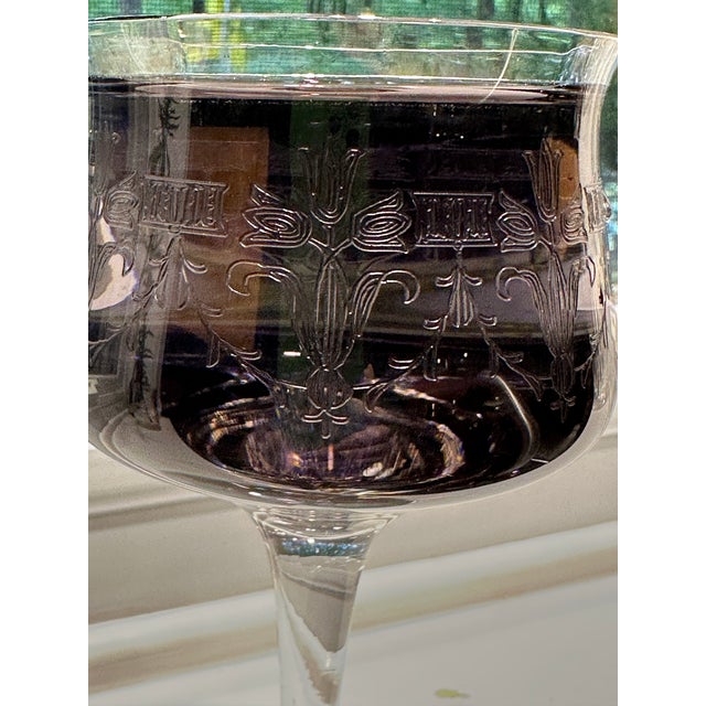 Early 20th Century Early 20th Century Heisey Monticello Pattern Crystal Goblet For Sale - Image 5 of 8