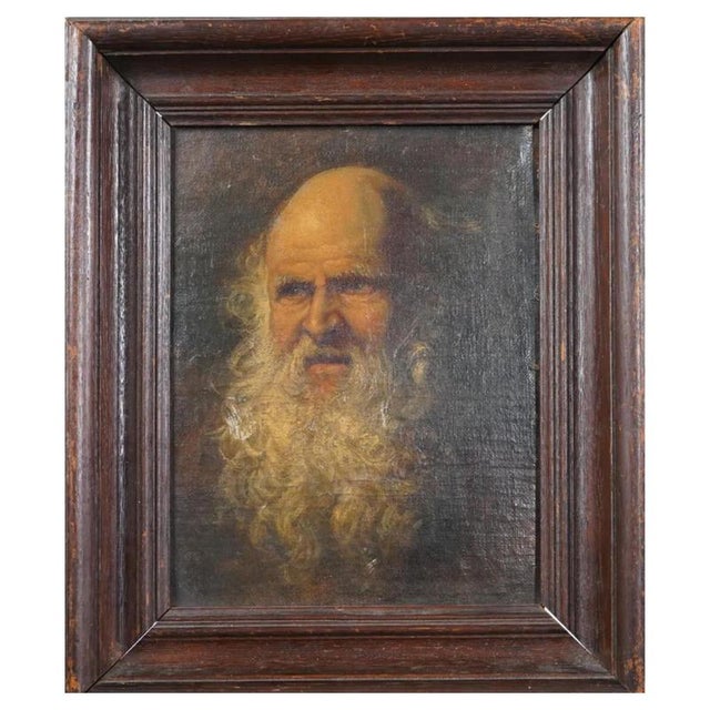 After Rubens, Portrait of a Bearded Man, 18th Century, Oil Painting on Panel, Framed For Sale - Image 6 of 6