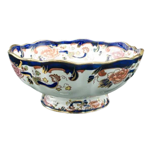 Vintage Serving Bowl, English, Ceramic, Decorative Fruit Dish, Late 20th Century