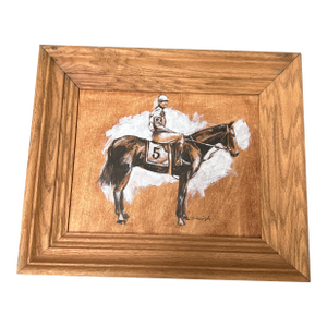 Contemporary Original Stephen Heigh Horse Painting “Derby Winner”