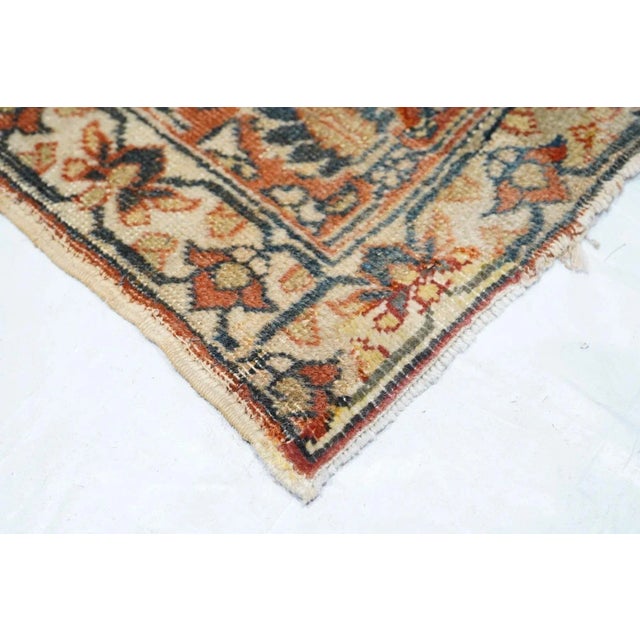 Antique Persian Rug 4' x 5' For Sale - Image 4 of 10