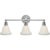 Boston Functional Triple Light in Polished Nickel with White Glass Designer: Chapman & Myers Height: 9" Extension: 9.5"...