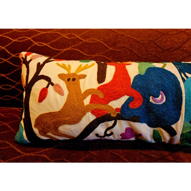 Very Long Bolster Pillow, Animal Kingdom Clarence House Fabric For Sale - Image 4 of 6