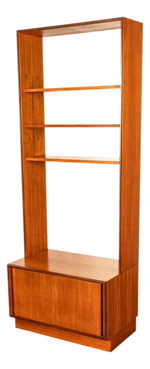 Mid Century Modern Danish Style Teak G Plan Form Five Two Section Bookcase 1967