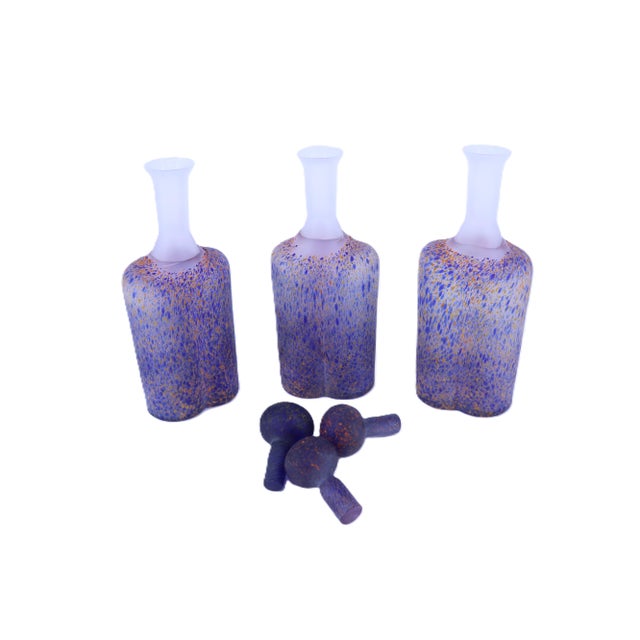 Late 20th Century Renate Stock for Kosta Boda Sweden Sea Glasbruk Art Glass Bottle For Sale - Image 5 of 12