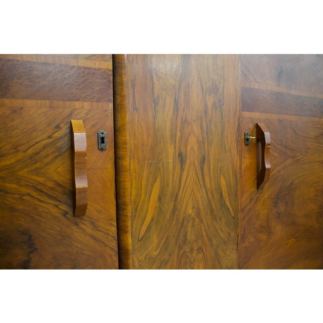 1930s Art Deco Burr Walnut Wardrobe, 1930s For Sale - Image 5 of 14